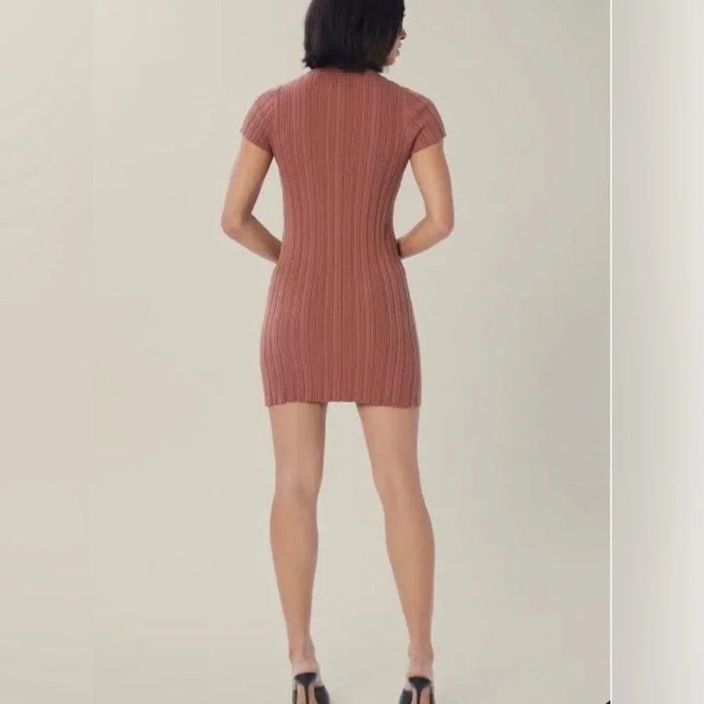 NWT LITA by Ciara ribbed polo dress in cinnamon - Picture 4 of 10